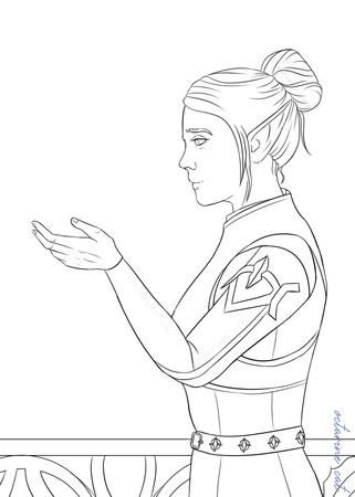 Half body lineart
