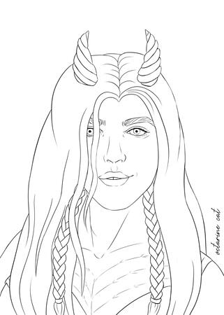 Headshot lineart